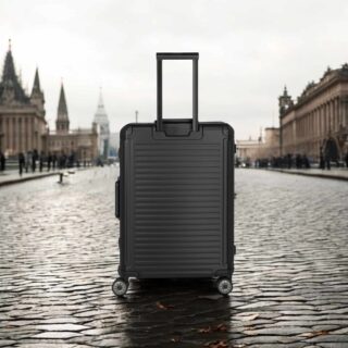 Travelite Next Trolley M Βαλίτσα Αλουμινίου Μαύρη 69L