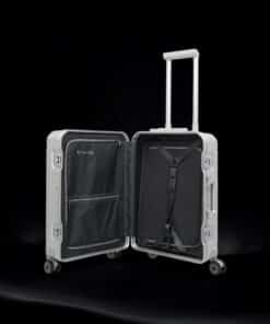 Travelite Next Trolley S Βαλίτσα Καμπίνας Αλουμινίου Ασήμι 39 lt