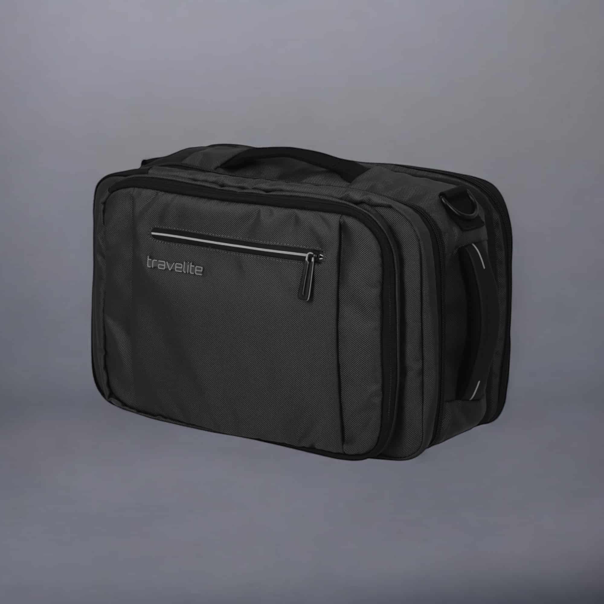 Travelite Crosslite Τσάντα Επιβίβασης Σακίδιο Πλάτης Μαύρo