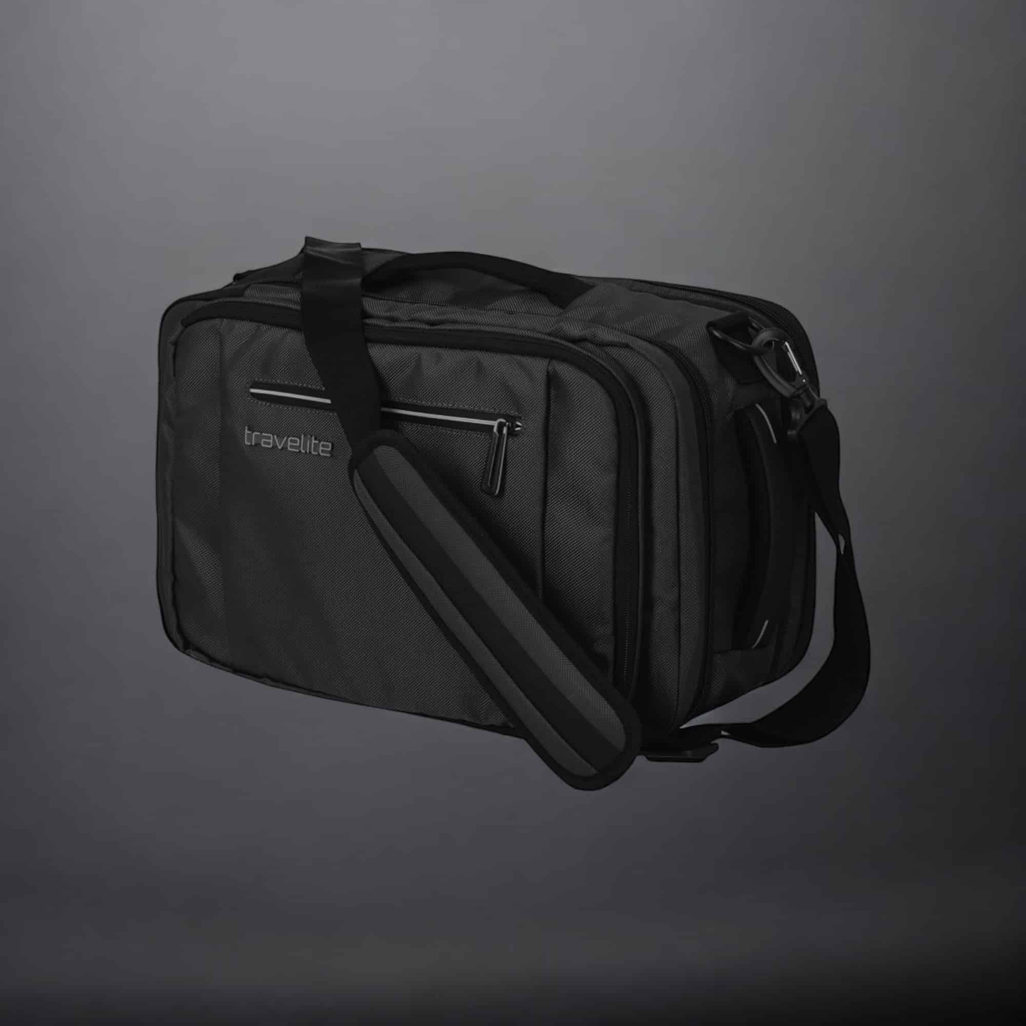 Travelite Crosslite Τσάντα Επιβίβασης Σακίδιο Πλάτης Μαύρo