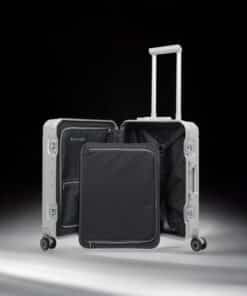 Travelite Next Trolley S Βαλίτσα Καμπίνας Αλουμινίου Ασήμι 39 lt