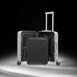 Travelite Next Trolley S Βαλίτσα Καμπίνας Αλουμινίου Ασήμι 39 lt