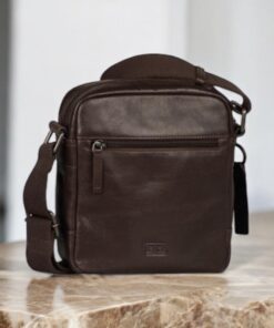 Camel Active Pine Δερμάτινη Τσάντα Ώμου Καφέ S