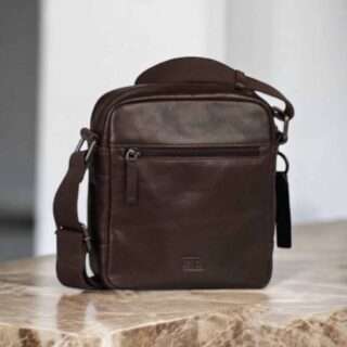 Camel Active Pine Δερμάτινη Τσάντα Ώμου Καφέ S