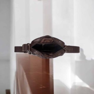 Camel Active Pine Δερμάτινη Τσάντα Ώμου Καφέ S