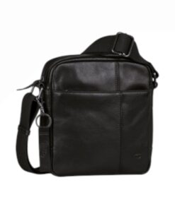 Camel Active Pine Δερμάτινη Τσάντα Ώμου Μαύρη S