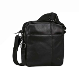 Camel Active Pine Δερμάτινη Τσάντα Ώμου Μαύρη S