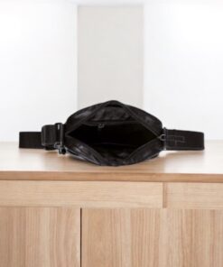 Camel Active Pine Δερμάτινη Τσάντα Ώμου Μαύρη S