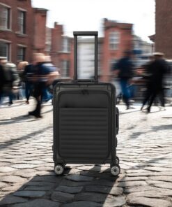 Travelite Next Βαλίτσα Καμπίνας Αλουμινίου Μαύρη S+ με Θήκη Laptop