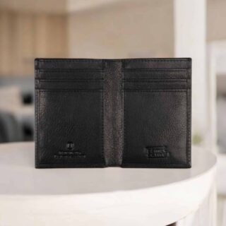 Camel Active Pine Θήκη Καρτών Δερμάτινη Μαύρη