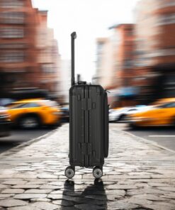 Travelite Next Βαλίτσα Καμπίνας Αλουμινίου Μαύρη S+ με Θήκη Laptop