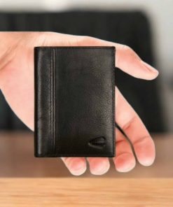 Camel Active Pine Θήκη Καρτών Δερμάτινη Μαύρη