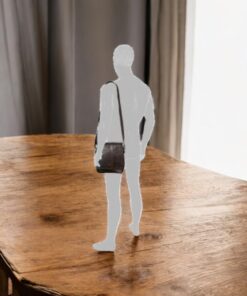 Camel Active Pine Δερμάτινη Τσάντα Ώμου με Καπάκι Καφέ M