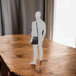 Camel Active Pine Δερμάτινη Τσάντα Ώμου με Καπάκι Καφέ M