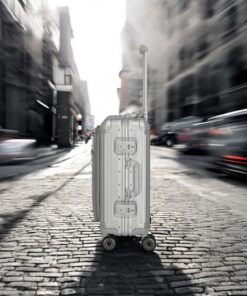 Travelite Next Βαλίτσα Καμπίνας S+ Αλουμινίου Ασημί με Θήκη Laptop