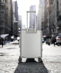 Travelite Next Βαλίτσα Καμπίνας S+ Αλουμινίου Ασημί με Θήκη Laptop