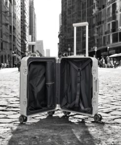 Travelite Next Βαλίτσα Καμπίνας S+ Αλουμινίου Ασημί με Θήκη Laptop