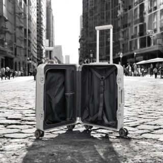 Travelite Next Βαλίτσα Καμπίνας S+ Αλουμινίου Ασημί με Θήκη Laptop