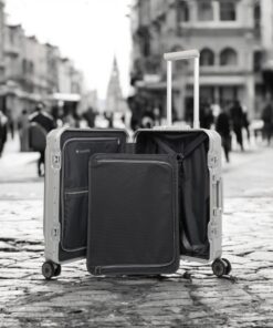 Travelite Next Βαλίτσα Καμπίνας S+ Αλουμινίου Ασημί με Θήκη Laptop