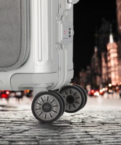 Travelite Next Βαλίτσα Καμπίνας S+ Αλουμινίου Ασημί με Θήκη Laptop