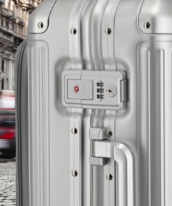 Travelite Next Βαλίτσα Καμπίνας S+ Αλουμινίου Ασημί με Θήκη Laptop