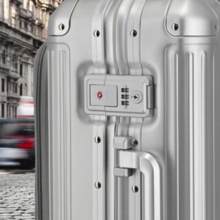 Travelite Next Βαλίτσα Καμπίνας S+ Αλουμινίου Ασημί με Θήκη Laptop