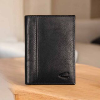 Camel Active Pine Θήκη Καρτών Δερμάτινη Μαύρη