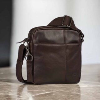 Camel Active Pine Δερμάτινη Τσάντα Ώμου Καφέ S