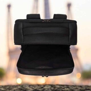 Chesterfield Soraja Δερμάτινο Σακίδιο Πλάτης Μαύρο