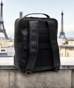 Chesterfield Soraja Δερμάτινο Σακίδιο Πλάτης Μαύρο