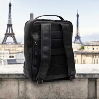 Chesterfield Soraja Δερμάτινο Σακίδιο Πλάτης Μαύρο