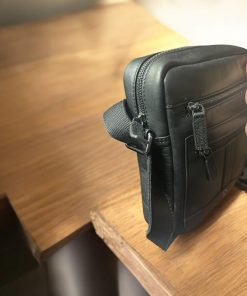 Diplomat LV87 Τσάντα Ώμου Leather Collection Μαύρη