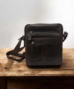 Diplomat LV87 Τσάντα Ώμου Leather Collection Καφέ