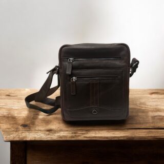 Diplomat LV87 Τσάντα Ώμου Leather Collection Καφέ