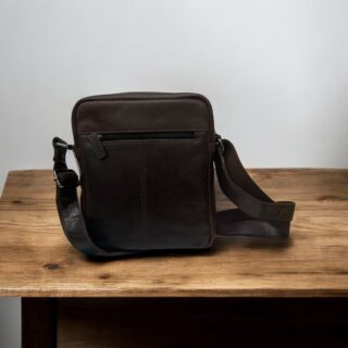 Diplomat LV87 Τσάντα Ώμου Leather Collection Καφέ