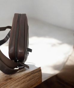 Diplomat LV87 Τσάντα Ώμου Leather Collection Καφέ