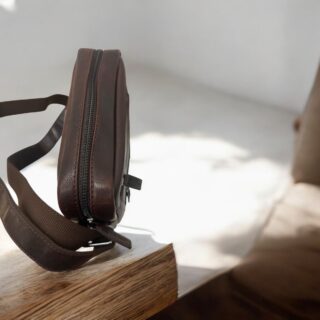 Diplomat LV87 Τσάντα Ώμου Leather Collection Καφέ