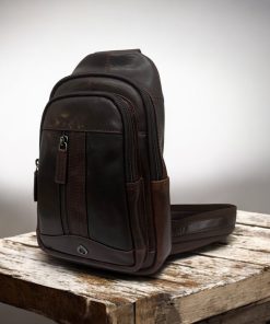 Diplomat LV88 καφέ Δερμάτινο Τσαντάκι Crossbody