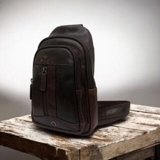 Diplomat LV88 καφέ Δερμάτινο Τσαντάκι Crossbody