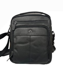 Diplomat LV86 Δερμάτινη Τσάντα Ώμου Μαύρο