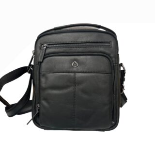 Diplomat LV86 Δερμάτινη Τσάντα Ώμου Μαύρο