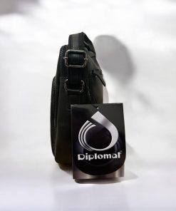 Diplomat LV86 Δερμάτινη Τσάντα Ώμου Μαύρο