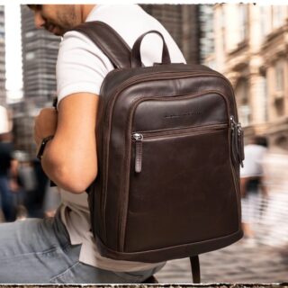 Chesterfield Detroit Δερμάτινο Σακίδιο Πλάτης Καφέ