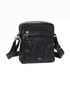 Diplomat LV87 Τσάντα Ώμου Leather Collection Μαύρη