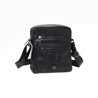 Diplomat LV87 Τσάντα Ώμου Leather Collection Μαύρη