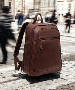 Chesterfield Detroit Δερμάτινο Σακίδιο Πλάτης Καφέ