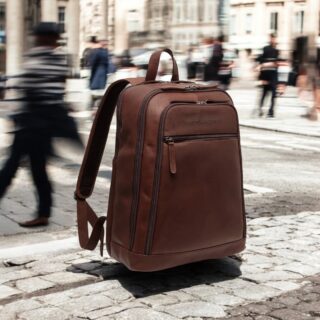 Chesterfield Detroit Δερμάτινο Σακίδιο Πλάτης Καφέ