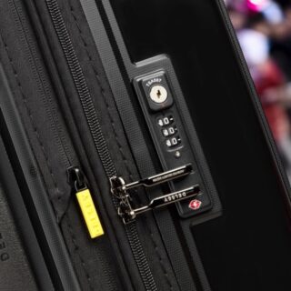 Delsey Lutece SE Μαύρη Βαλίτσα Μεσαία 69cm Expandable