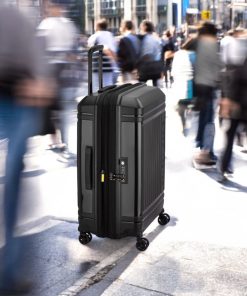 Delsey Lutece SE Μαύρη Βαλίτσα Μεσαία 69cm Expandable