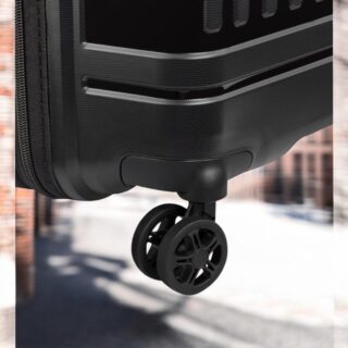 Delsey Lutece SE Μαύρη Βαλίτσα Μεσαία 69cm Expandable